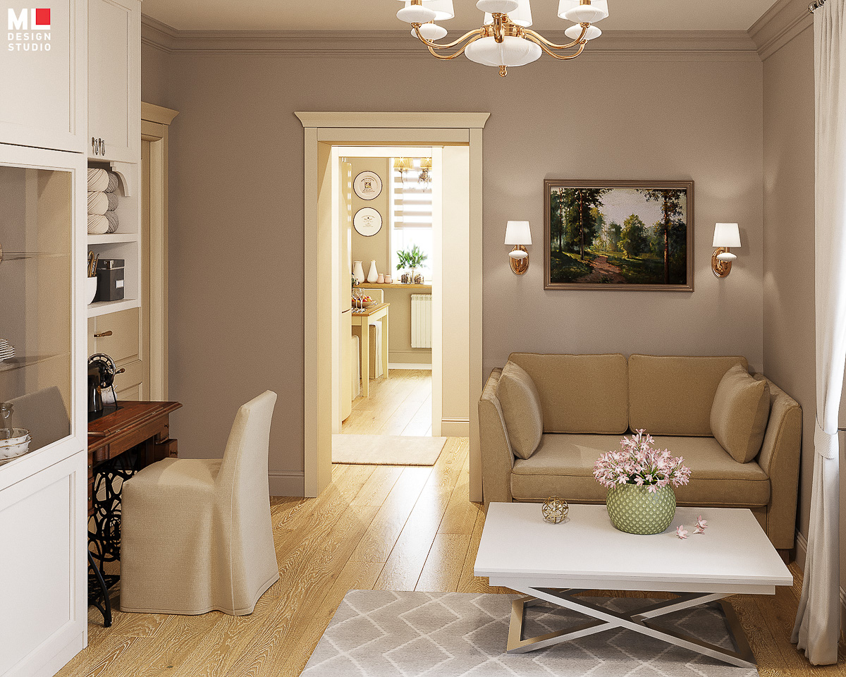 Новый проект от ML DESIGN STUDIO: двухкомнатная квартира для любимой бабушки.