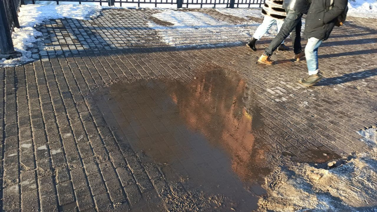 Как только на улице «устаканилась» плюсовая температура, подтаявший снег образовал полчища луж, по которым приходится ходить и ездить владимирцам. Всю эту «красоту» запечатлели местные умельцы.