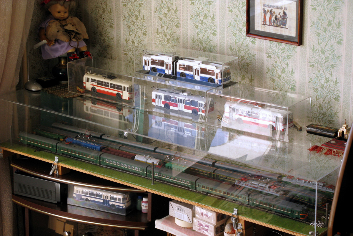 У Александра Бранникова дома хранятся 7 троллейбусов. И это не квартира такая большая, а троллейбусы маленькие. Модели выполнены в масштабах 1 к 47 и 1 к 200. Об удивительном увлечении мы расспросили мастера.