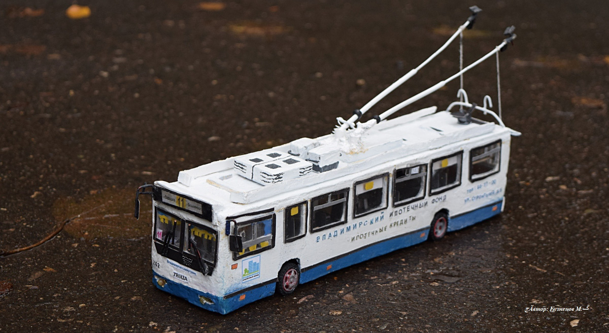 Михаил Кузнецов делает мини-копии владимирских троллейбусов. Молодой человек собирает модели в масштабе 1:43. В его коллекции уже три рогатых транспорта. И это только начало. В перспективе Михаил хочет создать модели всех имеющихся маршрутов. А когда получит права, мечтает стать водителем троллейбуса.
