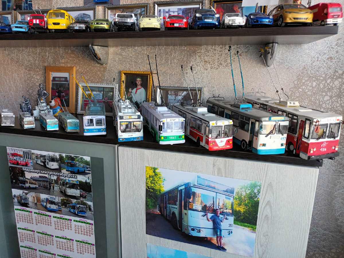 Михаил Кузнецов делает мини-копии владимирских троллейбусов. Молодой человек собирает модели в масштабе 1:43. В его коллекции уже три рогатых транспорта. И это только начало. В перспективе Михаил хочет создать модели всех имеющихся маршрутов. А когда получит права, мечтает стать водителем троллейбуса.