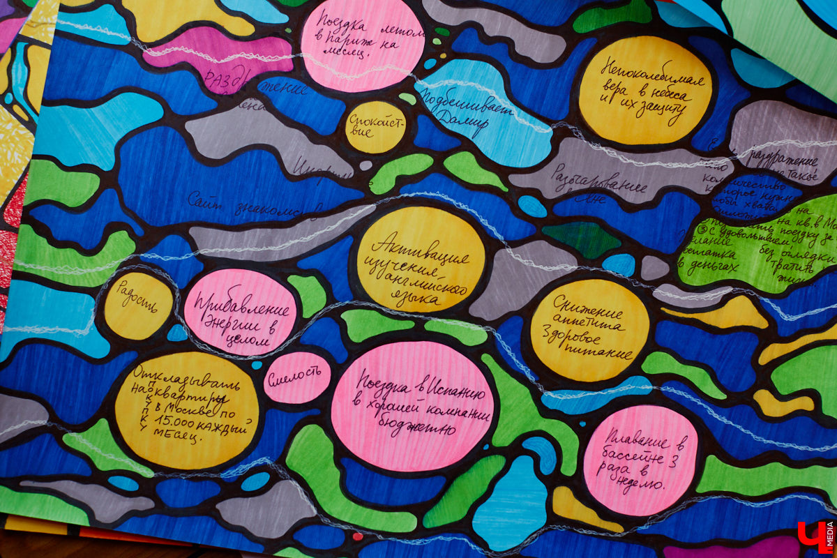 Иллюстратор книг Ширвиндта и арт-терапевт Наталья Колпакова научила заинтересованных владимирцев справляться с негативом, достигать желанных целей и договариваться со Вселенной методом нейрографики.