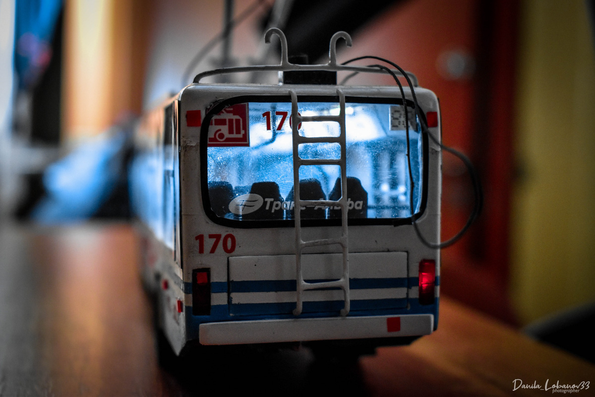 Владимирец Данила Лобанов собрал модель юбилейного троллейбуса в масштабе 1:43. На работу ушло 7 месяцев и около 20 тысяч рублей. За основу был взять транспорт самого популярного в городе 8-го маршрута. Свет в салоне работает, двери открываются, штанги поднимаются. Осталось добавить лишь голосовое сопровождение «До Рябинки» и можно выпускать в рейс.