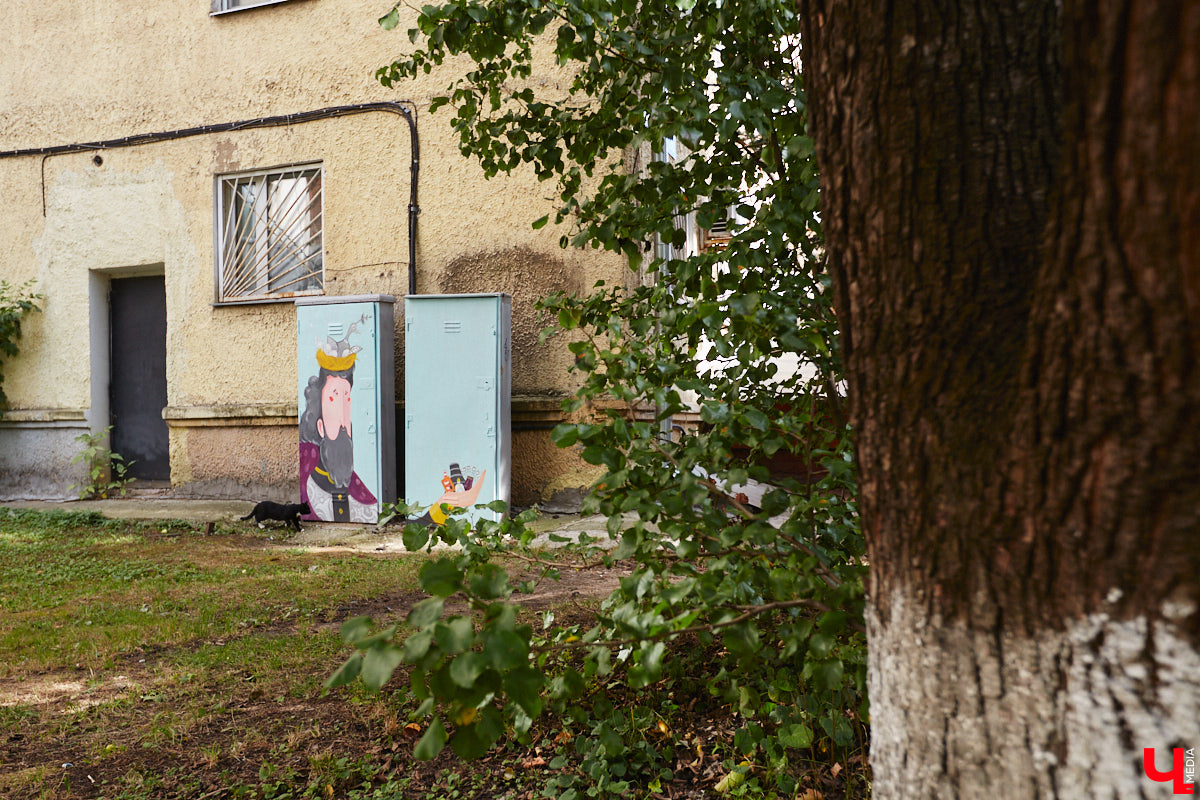 В коллекции владимирских стрит-артов прибавление – сразу плюс три новых рисунка. Все они сделаны профессиональными художниками в рамках фестиваля уличного искусства «Загфест».