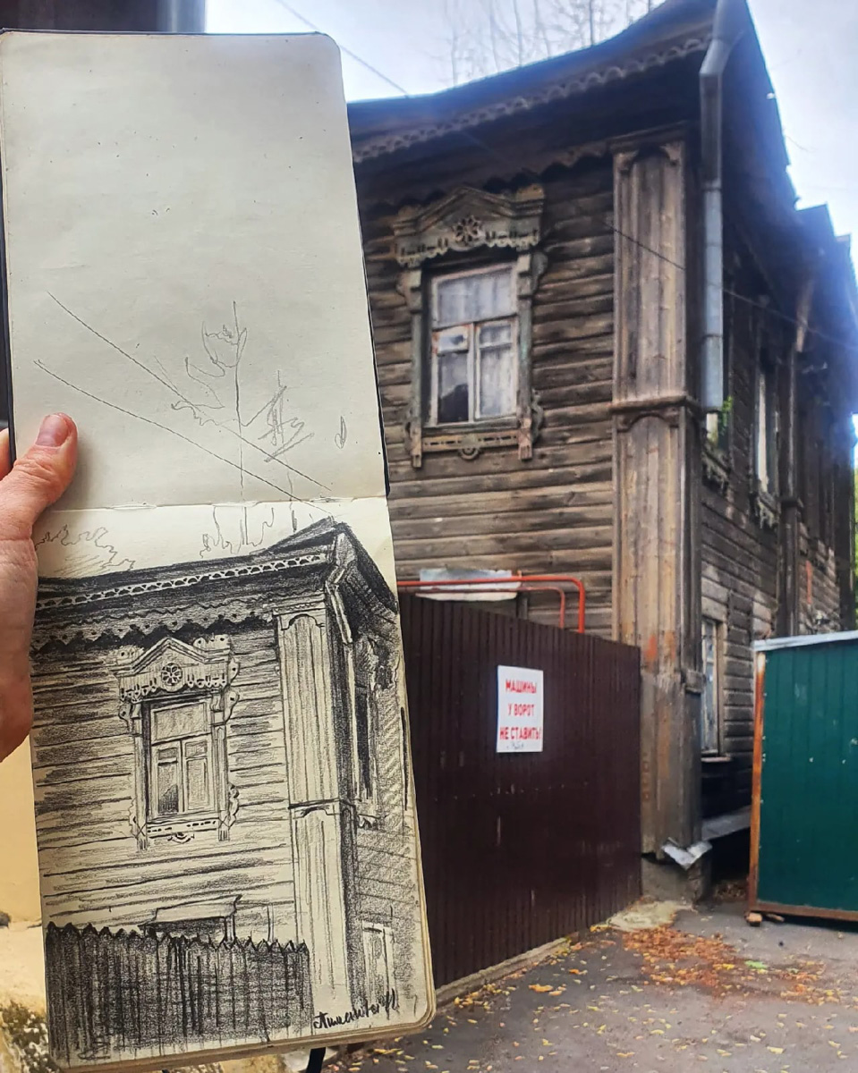 Жительница областного центра Наталья Пименова выражает любовь к родному городу на бумаге. Из выразительных средств – все оттенки серого. Сегодня зарисовки девушки стали хорошо узнаваемыми. На графических скетчах – знакомые улочки и объекты архитектуры.