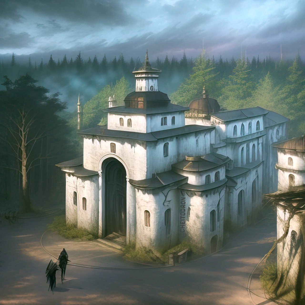 «Ключ-Медиа» ради интереса поэкспериментировал с искусственным интеллектом. Учитывая опыт коллег, белокаменные и златоглавые памятники мы визуализировать не стали. Придумали другое развлечение: провели через бесплатную нейросеть редакционные фотографии и дали «художнику» задачу вписать в них персонажей известных фильмов. Получилось кривовато, но интересно и местами смешно.