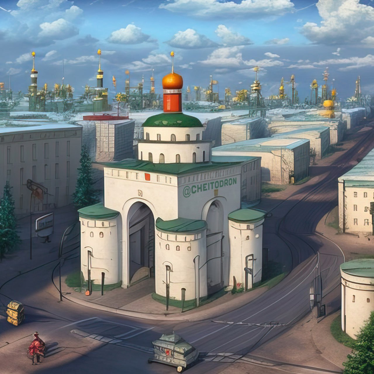 «Ключ-Медиа» ради интереса поэкспериментировал с искусственным интеллектом. Учитывая опыт коллег, белокаменные и златоглавые памятники мы визуализировать не стали. Придумали другое развлечение: провели через бесплатную нейросеть редакционные фотографии и дали «художнику» задачу вписать в них персонажей известных фильмов. Получилось кривовато, но интересно и местами смешно.