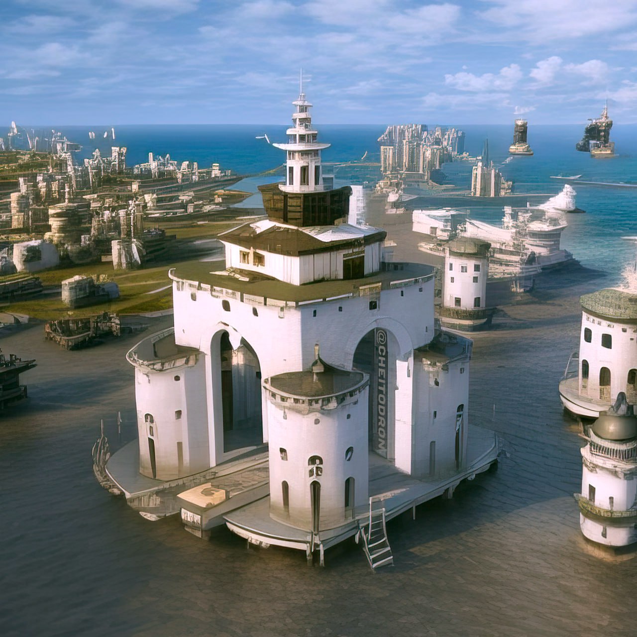 «Ключ-Медиа» ради интереса поэкспериментировал с искусственным интеллектом. Учитывая опыт коллег, белокаменные и златоглавые памятники мы визуализировать не стали. Придумали другое развлечение: провели через бесплатную нейросеть редакционные фотографии и дали «художнику» задачу вписать в них персонажей известных фильмов. Получилось кривовато, но интересно и местами смешно.