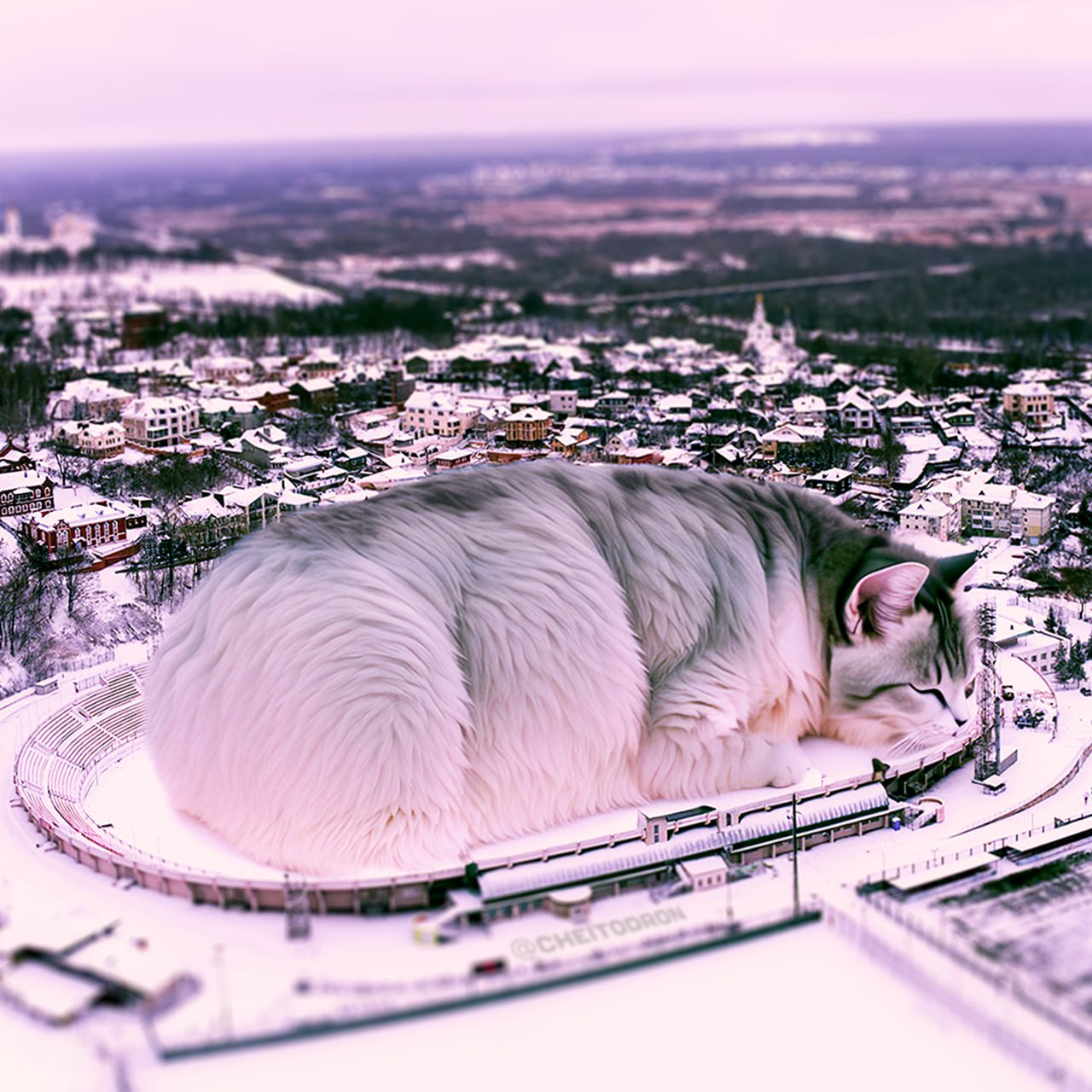 Четыре нейропятницы Telegram-канала «Чей-то дрон» позади. Золотые ворота пронеслись сквозь несколько измерений, город сильно изменился. Технологии не пощадили даже котов! Наслаждаемся эффектным визуалом и узнаём у авторов Telegram-канала, как создаются нерукотворные картины.