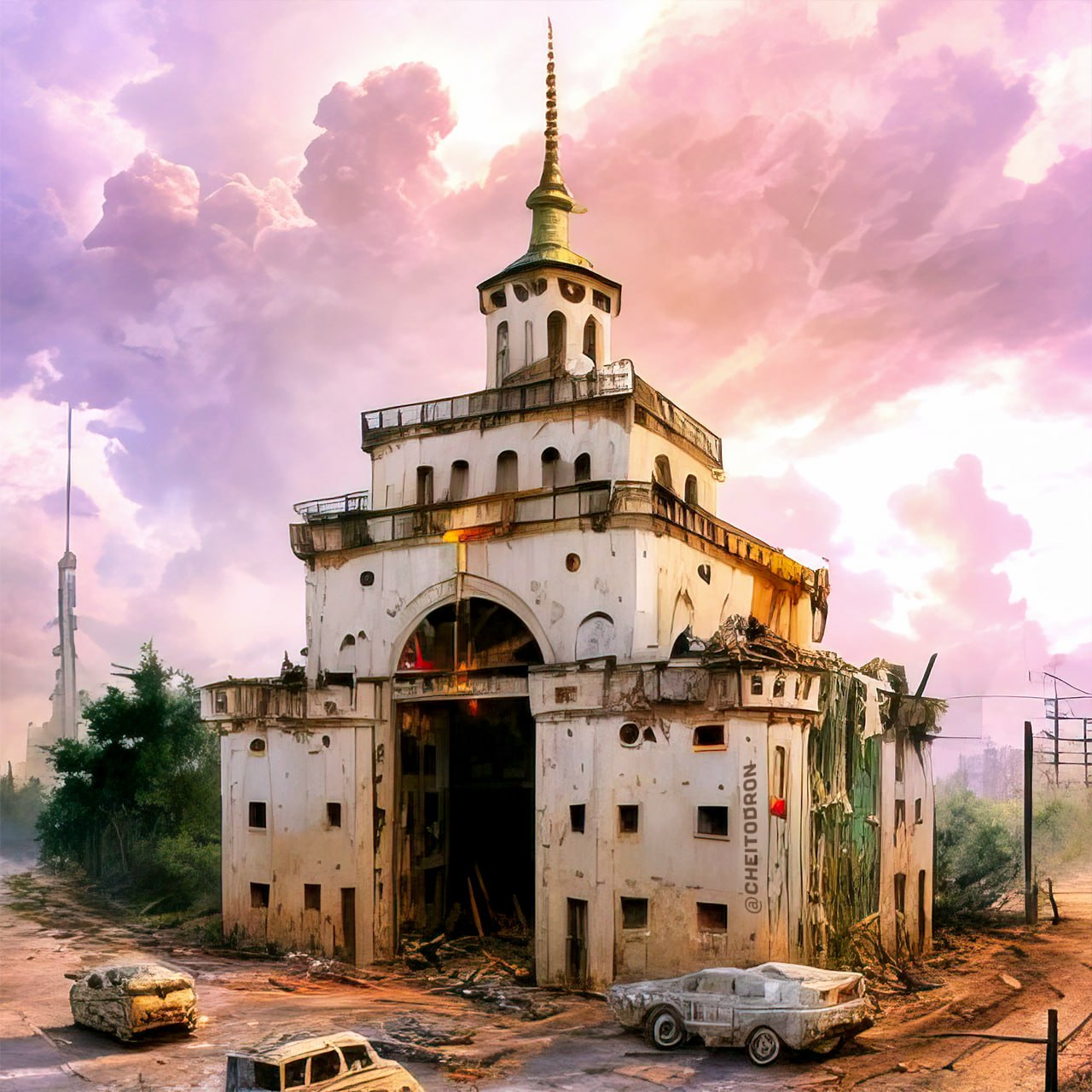 Четыре нейропятницы Telegram-канала «Чей-то дрон» позади. Золотые ворота пронеслись сквозь несколько измерений, город сильно изменился. Технологии не пощадили даже котов! Наслаждаемся эффектным визуалом и узнаём у авторов Telegram-канала, как создаются нерукотворные картины.