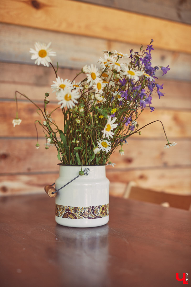 Знакомство с владениями семьи Найденовых начинается с великолепных ворот, на которых изображено солнце. На самом участке стоят большой деревянный дом, колодец, а под деревом — самовар. В общем, картина сказочная. Ну как тут не заглянуть в гости?