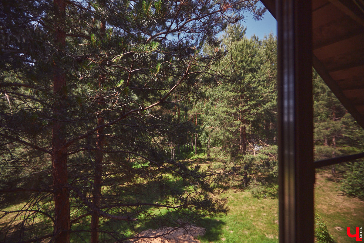 Знакомство с владениями семьи Найденовых начинается с великолепных ворот, на которых изображено солнце. На самом участке стоят большой деревянный дом, колодец, а под деревом — самовар. В общем, картина сказочная. Ну как тут не заглянуть в гости?