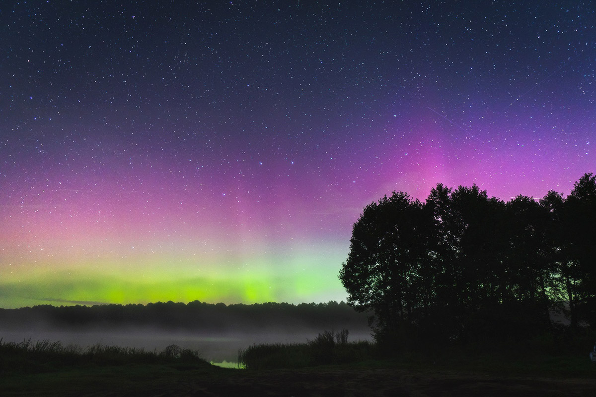 Жители Владимирской области стали свидетелями редкого оптического явления. Небо над регионом окрасили разноцветные световые полосы. Те, кому повезло, не просто увидели полярное сияние, но и сняли его на фото и видео. «Ключ-Медиа» собрал самые эффектные кадры.
