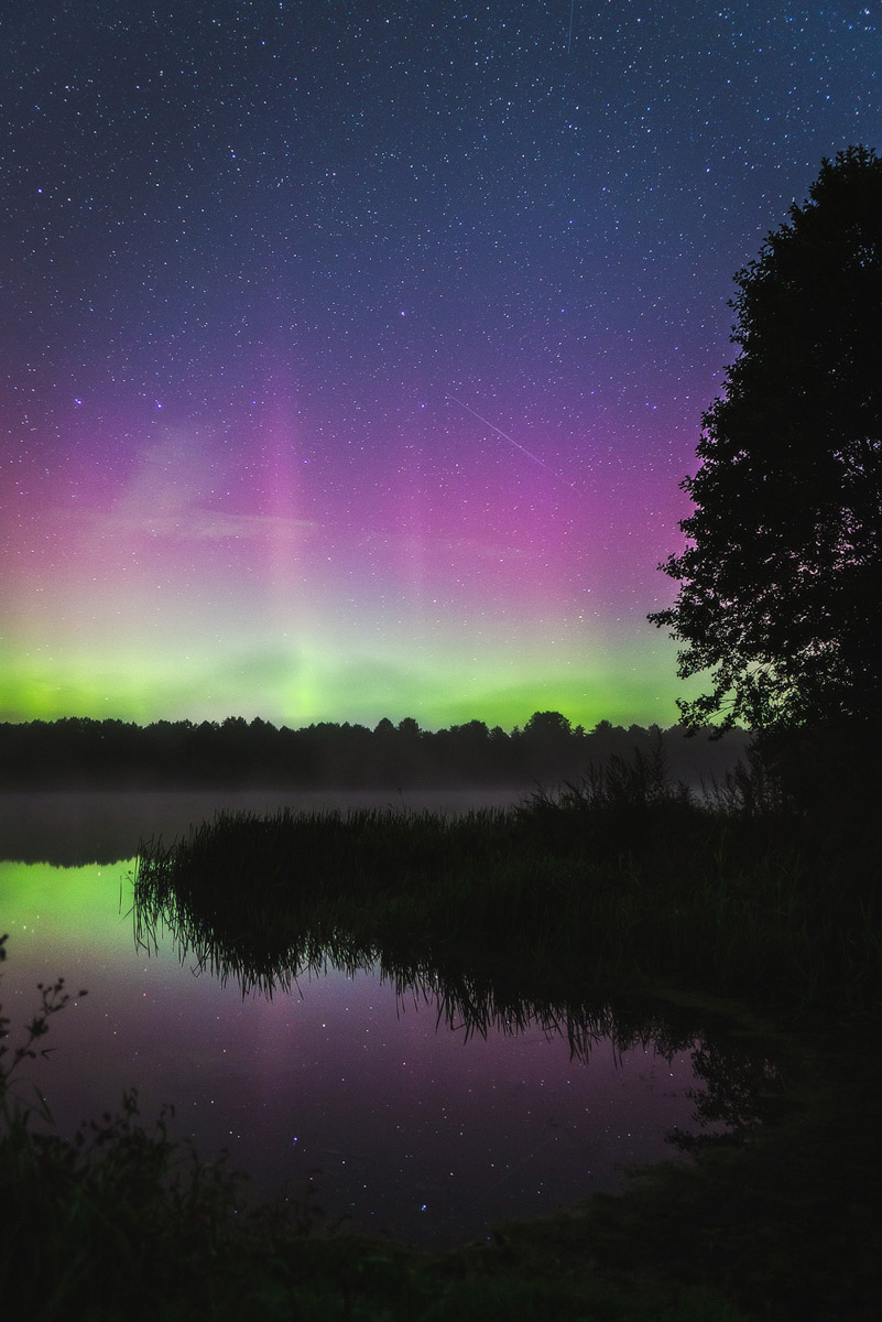 Жители Владимирской области стали свидетелями редкого оптического явления. Небо над регионом окрасили разноцветные световые полосы. Те, кому повезло, не просто увидели полярное сияние, но и сняли его на фото и видео. «Ключ-Медиа» собрал самые эффектные кадры.