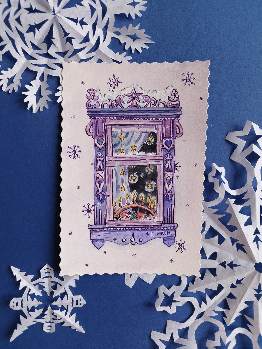 Художница из Перми создала открытки, на которые ее вдохновили наличники Владимира и Суздаля. После путешествия по 33-му региону Вера Морозова с уверенностью заявляет: наши архитектурные элементы кардинально отличаются от тех, что сохранились в других городах.