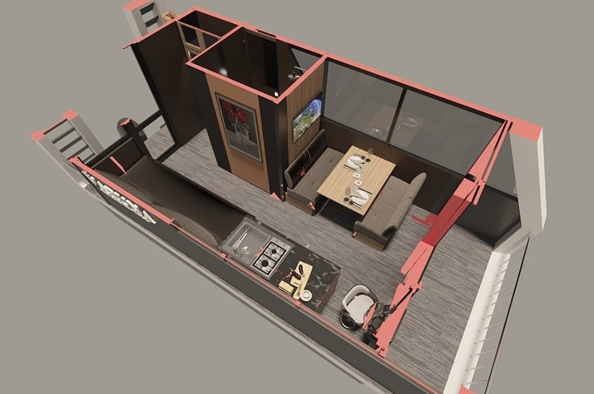 Летом этого года в Муроме обещают спустить на воду экспериментальную модель кемпера. Уникальный проект реализуют местные предприниматели, и первый плавучий дом уже собирают в городе на Оке. Хаусбот (или кемпбот) будет передвигаться по водной глади со скоростью 10 — 15 км/ч.