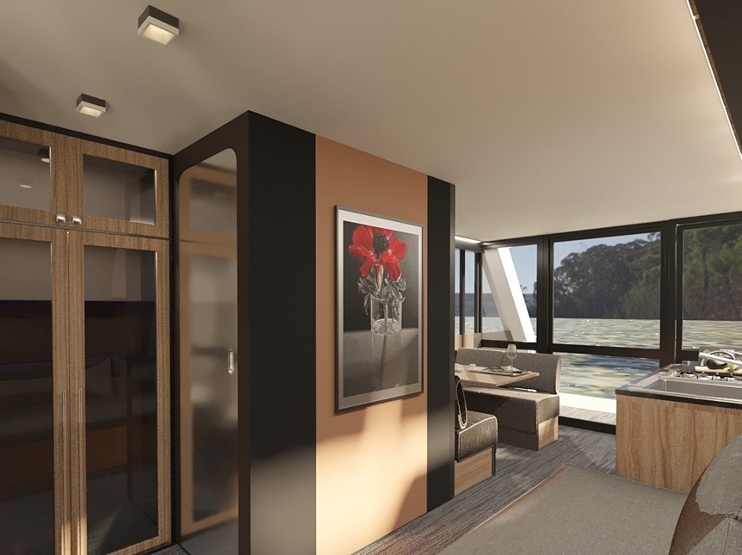 Летом этого года в Муроме обещают спустить на воду экспериментальную модель кемпера. Уникальный проект реализуют местные предприниматели, и первый плавучий дом уже собирают в городе на Оке. Хаусбот (или кемпбот) будет передвигаться по водной глади со скоростью 10 — 15 км/ч.