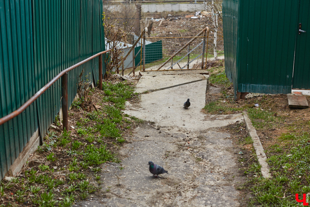 Теперь путей от вокзала к сердцу столицы региона стало меньше. Подняться ни по одной из двух лестниц, ведущих в центр Владимира, не получится. Обе находятся в аварийном состоянии, поэтому перекрыты. Пользоваться ими явно небезопасно, хотя некоторые пытаются.