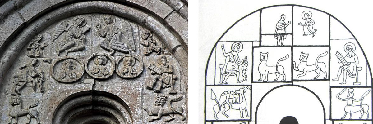 Дмитриевский собор — драгоценный ларец, хранящий множество разнообразных сюжетов. За это его еще называют поэмой в камне. Поэтичное сравнение и не более? Вовсе нет. Стоит только присмотреться к барельефам, сколько историй в них зашифровано? Мы приведем некоторые версии ученых, попытавшихся подобрать ключ к их разгадке.