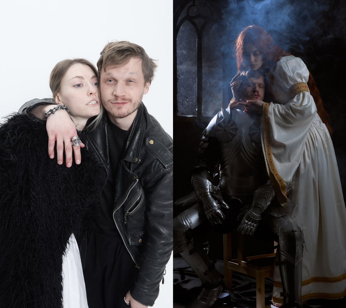 Мода настолько циклична, что даже эстетика Средневековья — новый тренд. Она же выступает лейтмотивом в проекте владимирского фотографа Алины Филатовой, отразившей две эпохи — время рыцарей и современность. А теперь, дамы, держитесь крепче: героем в сияющих доспехах и кожаной косухе стал харизматичный актер Артур Сопельник!