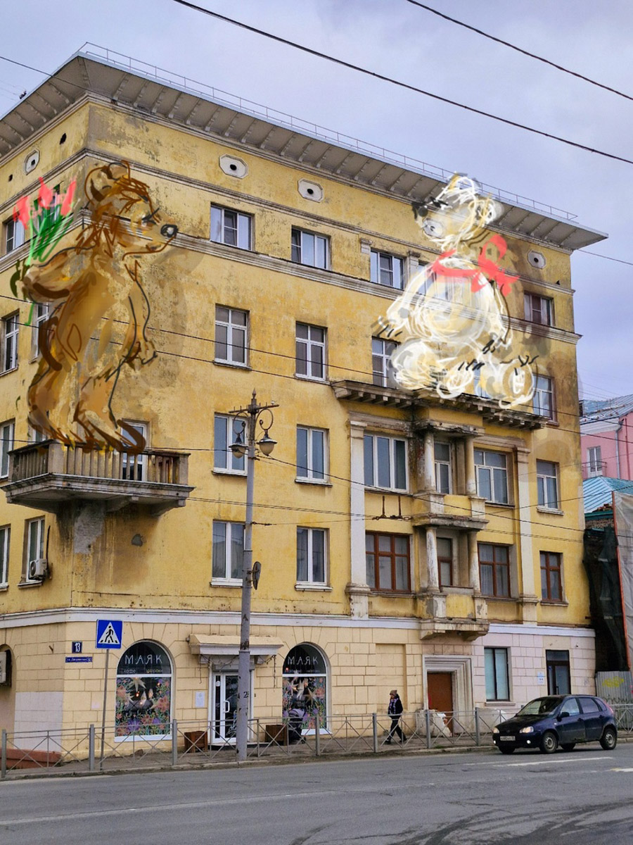 У владимирского реставратора Татьяны Рычковой необычное хобби: она оживляет фотографии. Однажды художница открыла для себя искусство в смартфоне, и теперь в специальном редакторе делает зарисовки прямо на снимках, населяя владимирские локации и объекты разными героями, образами, фигурами.