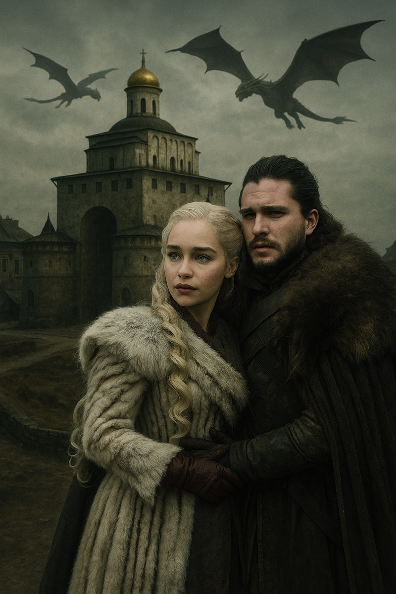 Пока во Владимире снимают сериалы про 90-е, его жители придумывают фантастические сюжеты. На этот раз благодаря нейросетям и таланту рилсмейкера Елены Журавлевой на улицах областного центра появились герои из «Игры престолов» и «Гарри Поттера», а Гусь-Хрустальный стал пленником антиутопии The Last of Us.