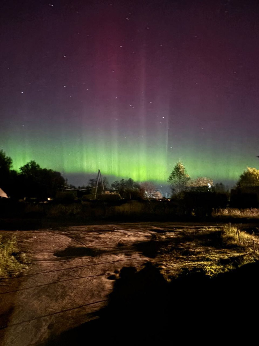 Ночное небо вновь подарило жителям Владимирской области эффектное шоу — невероятной интенсивности северное сияние. Яркие переливы возникли на фоне мощной магнитной бури и были заметны даже в черте города, что само по себе похоже на чудо. Не успели застать редкое в наших краях природное явление лично? Полюбуйтесь необычными кадрами, собранными в нашей статье!