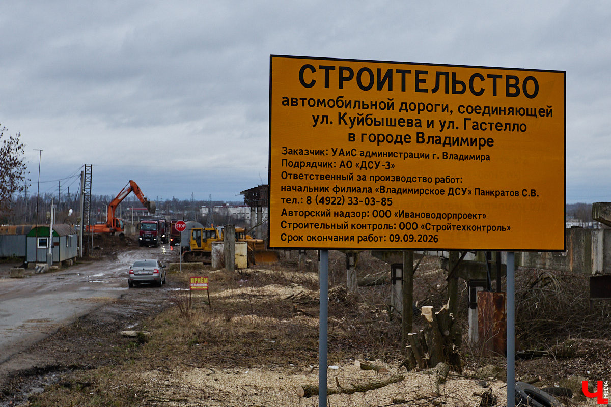 Во Владимире началось строительство новой дорожной артерии, которая соединит улицы Гастелло и Куйбышева. Стоимость участка длиной 600 метров оценена в 266 миллионов рублей. Завершить работы планируют к сентябрю 2026 года, ну а пока «Ключ-Медиа» оценил будущую развязку на старте ее сооружения.