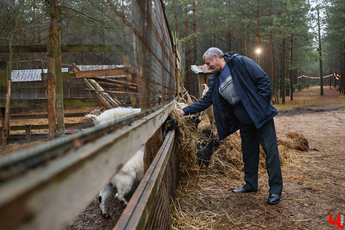Мастер по дереву Николай Лавданский переехал в Киржачский район более 10 лет назад. Там он построил дом, завел хозяйство и продолжил заниматься творчеством, вдохновляясь единением с природой. По его 16 гектарам, населенным зверюшками, постоянно гуляют туристы. «Ключ-Медиа» удалось осмотреть не только угодья, но и жилище скульптора.