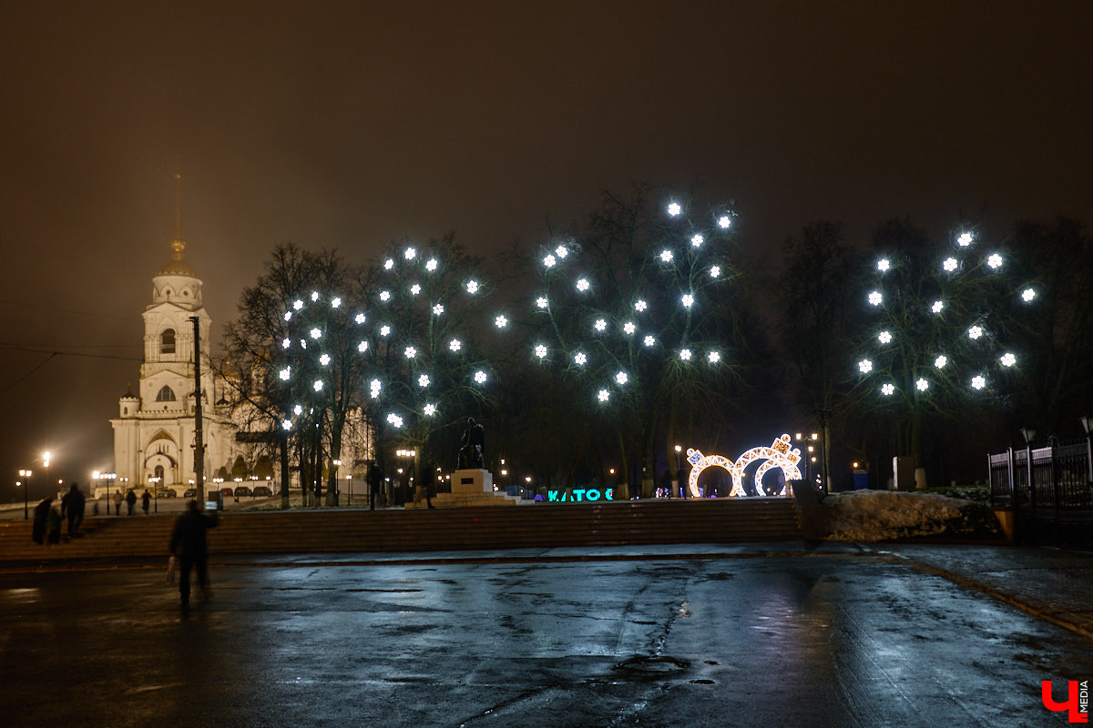 Раз, два, три, ёлочка, гори! Дождались. Главное новогоднее дерево Владимира не без проблем и проволочек, но наконец-то зажглось. На Соборной площади установили светомузыкальную конструкцию с огромным сияющим шатром. Какими еще новинками радует столица 33-го региона накануне зимних торжеств?