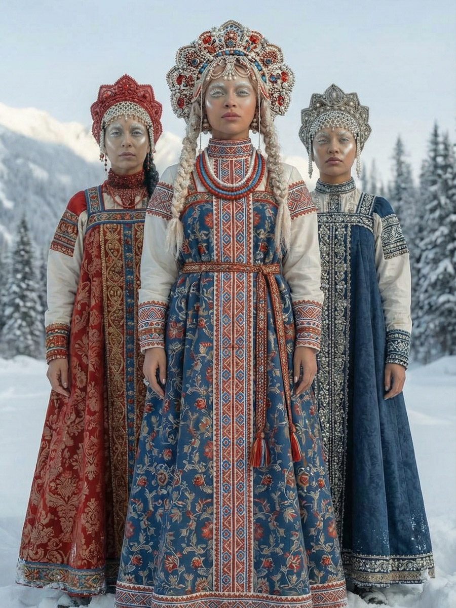 Девушки из 33-го региона повторили завирусившийся тренд этой зимы на трек в современной обработке «Расскажи, Снегурочка, где была». Внучки Деда Мороза предстали в нарядах а-ля рюс: расписных кокошниках и богато украшенных платьях. Большинство образов сгенерировал ИИ, но некоторые — настоящие фотосессии в заснеженном лесу. Смотрим и вдохновляемся!