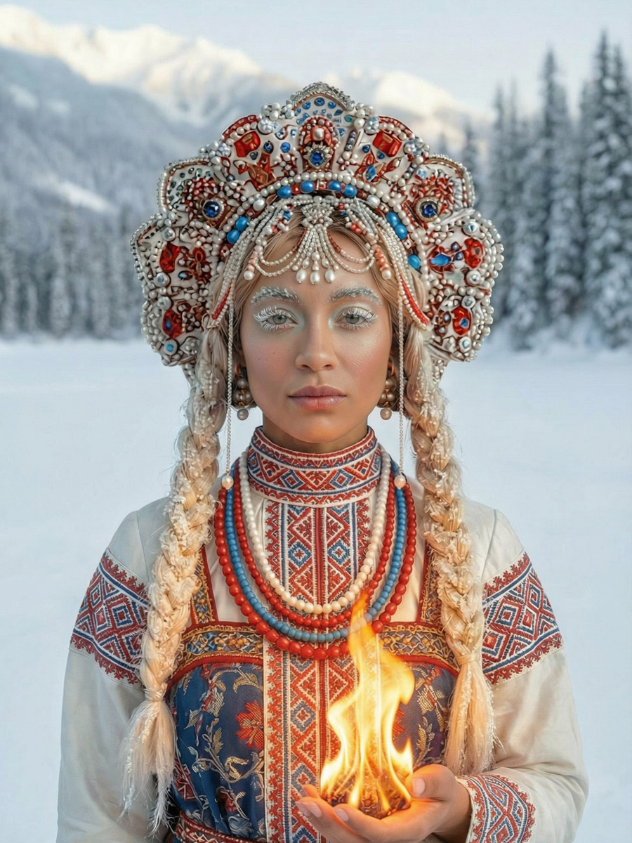 Девушки из 33-го региона повторили завирусившийся тренд этой зимы на трек в современной обработке «Расскажи, Снегурочка, где была». Внучки Деда Мороза предстали в нарядах а-ля рюс: расписных кокошниках и богато украшенных платьях. Большинство образов сгенерировал ИИ, но некоторые — настоящие фотосессии в заснеженном лесу. Смотрим и вдохновляемся!