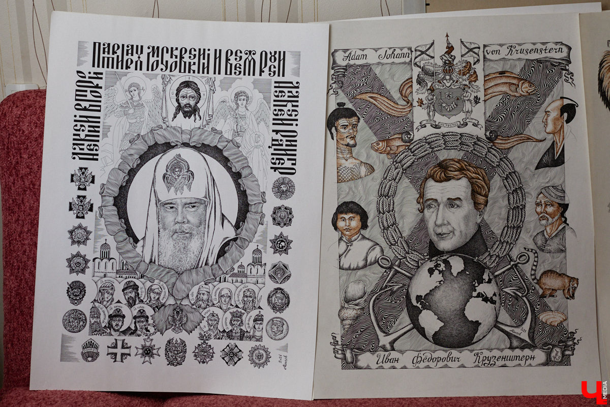 В обычной суздальской квартире живет график Александр Ерашов. Скромная обстановка никак не соответствует масштабам таланта мастера. На его счету несколько монументальных серий, которые «Ключ-Медиа» поспешил осветить. Тем более появился повод: вклад творца в развитие искусства оценила Российская академия художеств.