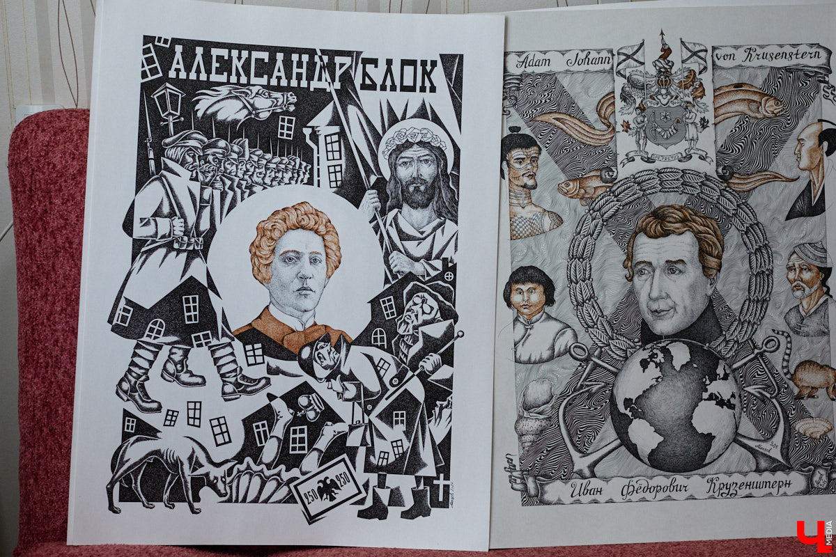 В обычной суздальской квартире живет график Александр Ерашов. Скромная обстановка никак не соответствует масштабам таланта мастера. На его счету несколько монументальных серий, которые «Ключ-Медиа» поспешил осветить. Тем более появился повод: вклад творца в развитие искусства оценила Российская академия художеств.